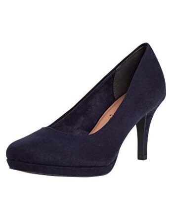 Tamaris Damen Pumps 22464-24, Frauen Plateaupumps, festlich Oktoberfest Dirndl Wiesn Trachten-Schuh weibliche Ladies,Navy,37 EU / 4 UK